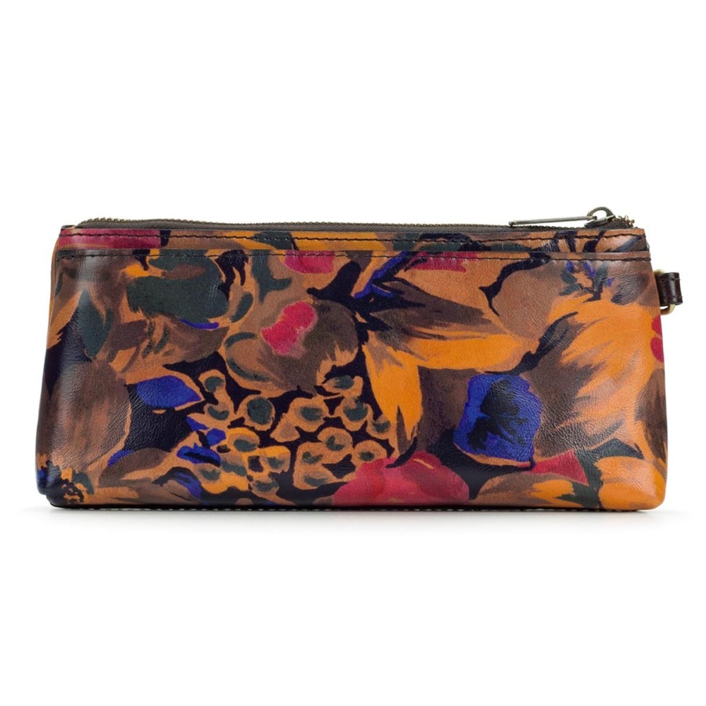 NWT Patricia Nash Laurina Leather Crossbody with Wristlet Strap in Fall Floral - Picture 3 of 8